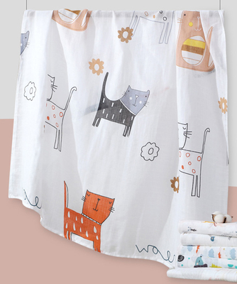 پتوی پنبه ای ارگانیک پارچه گاز 175X135 شش لایه