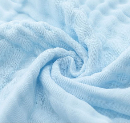 چند لایه گاز آویزان آبی پارچه 40S 220GSM جذب آب فوری