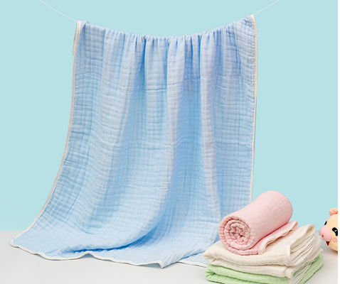 چند لایه گاز آویزان آبی پارچه 40S 220GSM جذب آب فوری