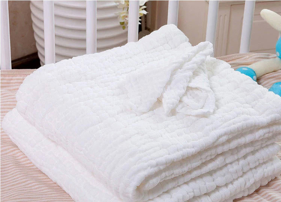 پارچه گاز بچه چروک 32S بدون فلورسنت کرپ فیبر