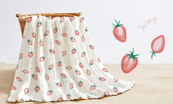 پتوی پارچه ای پارچه ای پنبه ای طبیعی روشن کودک 165 گرمی کودک