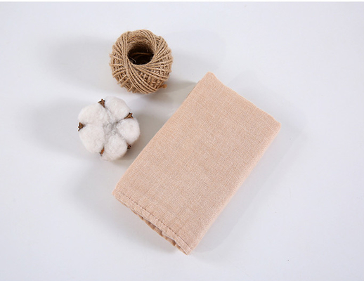 پارچه گاز پنبه ای بافته شده ضد استاتیک 175X135 پارچه گاز قهوه ای قهوه ای مایل به زرد