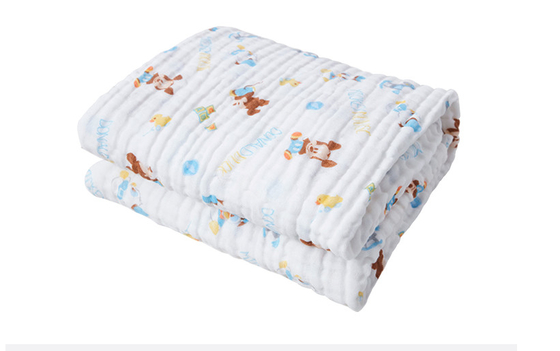 پتوی پنبه ای ارگانیک پارچه گاز 175X135 شش لایه