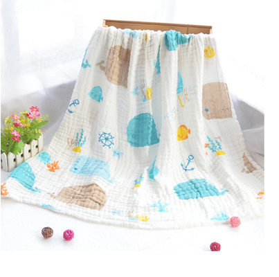 پارچه گاز پرینت واکنشی Vivid Pattern 210 گرمی ترموستاتیک برای نوزادان