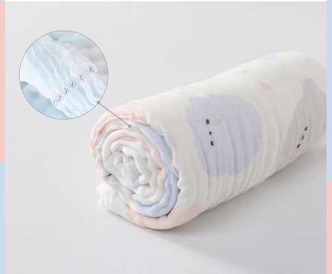 پارچه پارچه ای گاز دار کرکی 40S 250GSM پارچه نوزادی با جذب آب خوب