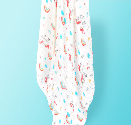 پارچه گاز 6 لایه کرپ 250GSM با الگوی دوست داشتنی جذب رطوبت