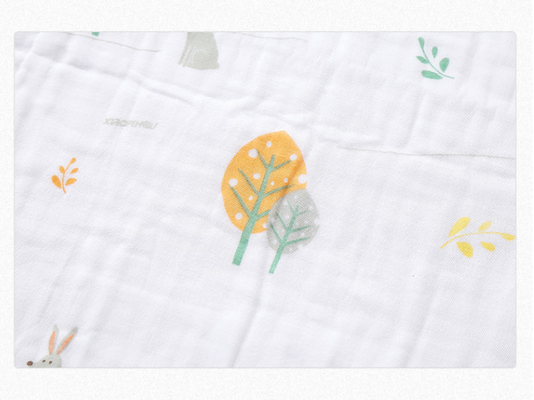 چاپ واکنشی پارچه گاز 6 لایه 58 اینچ Keep Warm Baby Swaddle Fabric