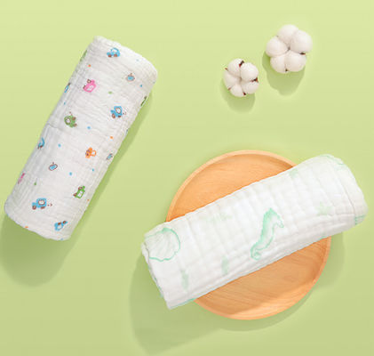 پتو پنبه ای چندلایه چروک شده پارچه گاز نرم