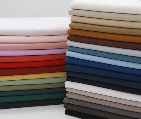 پیراهن نخی بدلی Tencel لباس راحتی 40sX40s 185GSM با دوام بالا رنگ شده جامد