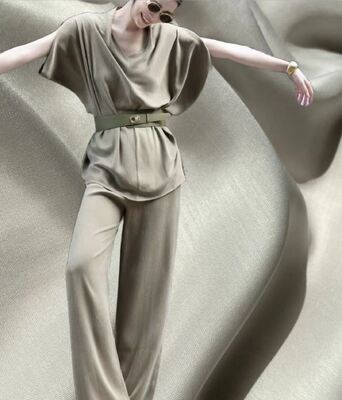 فیبر سلولوز بازسازی شده 100٪ Cupro 113gsm پارچه بافته شده Cupro Vs Viscose