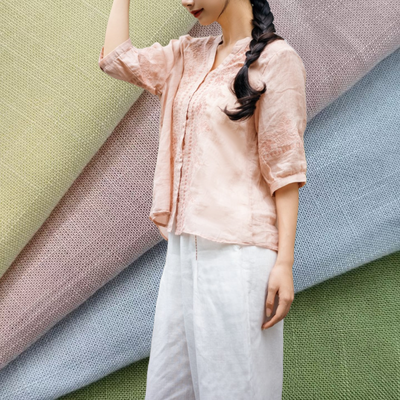 220 GSM پارچه رنگی رنگی مقاوم به چروک برای بلوز و پیراهن
