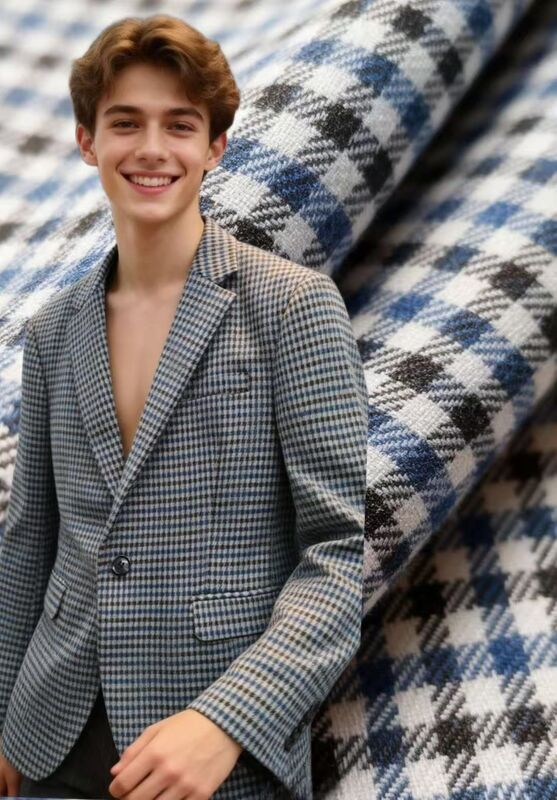 ۲۷% راین ۷۰% پلی استر ۳% اسپاندکس ۲۶۰ گرمی چک پارچه مقاوم به چروک و ماندگار